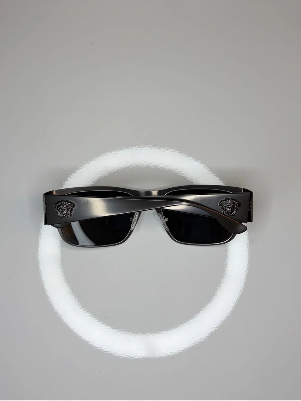 Men’s Original Designer Sunglasses with Metal Frame and Black Lenses